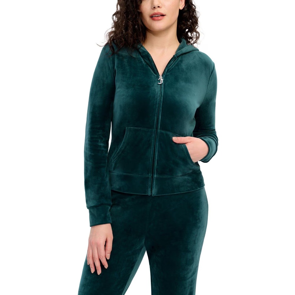 NWT Juicy Couture Women's Velour Jacket Size XL Turquoise